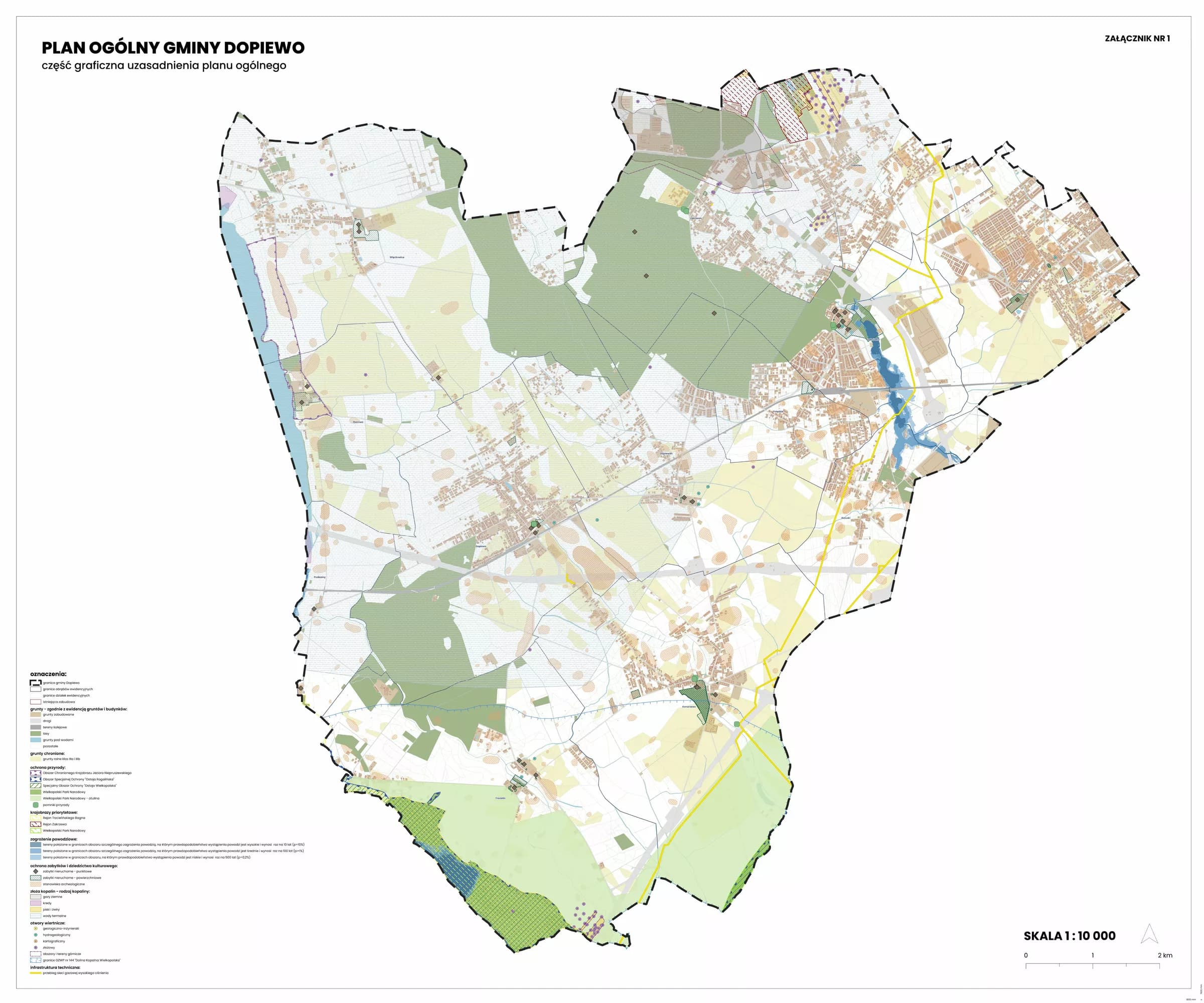 Załącznik nr 1 do uzasadnienia projektu planu ogólnego gminy Dopiewo:
uwarunkowania